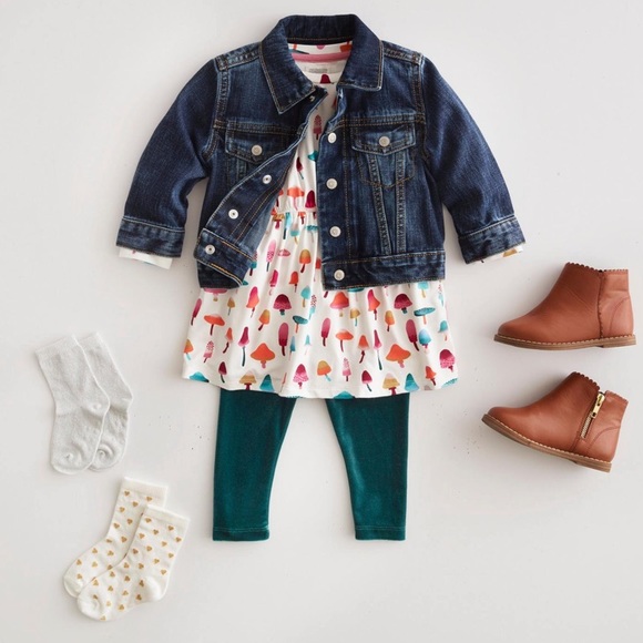 Super cute mushroom dress with velour leggings - Picture 6 of 8